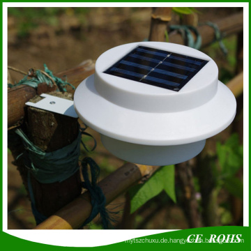 Intelligentes Lichtsteuerungs-Solar-LED-Zaun-Licht im Freien, 3 LED-Solarenergie-Garten-Wand-Lampe